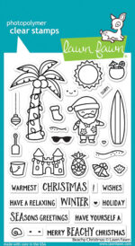 Lawn Fawn BEACHY CHRISTMAS Stamps & Die SET - Image 2