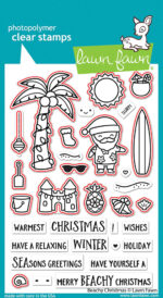 Lawn Fawn BEACHY CHRISTMAS Stamps & Die SET - Image 4