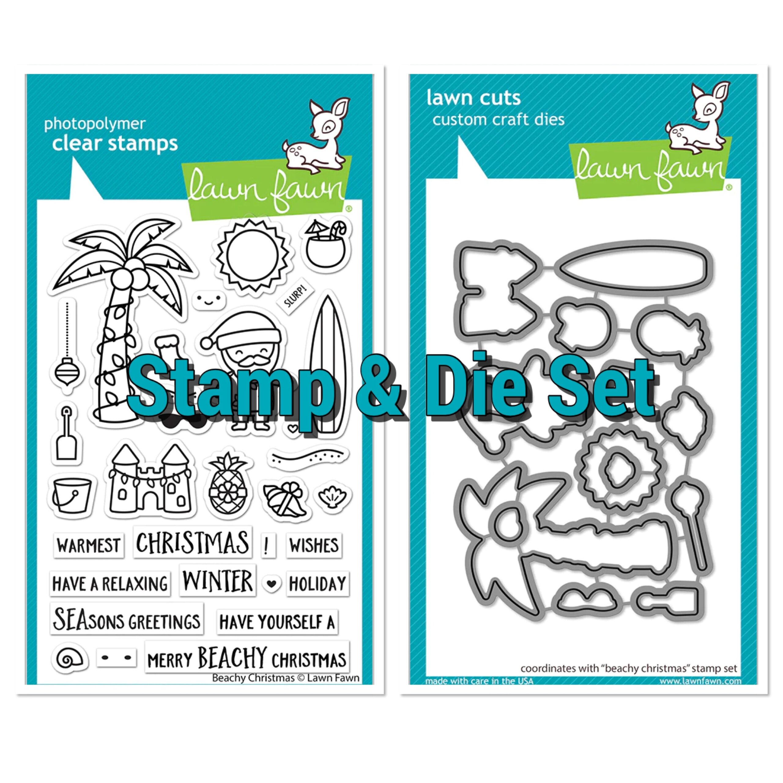 IMG-2294.jpg Lawn Fawn BEACHY CHRISTMAS Stamps & Die SET - Image 1