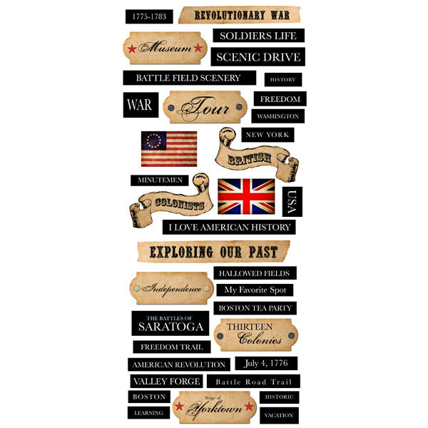 IMG-2473.jpg Scrapbook Customs REVOLUTIONARY WAR Touring Phrases Stickers 36pc - Image 1