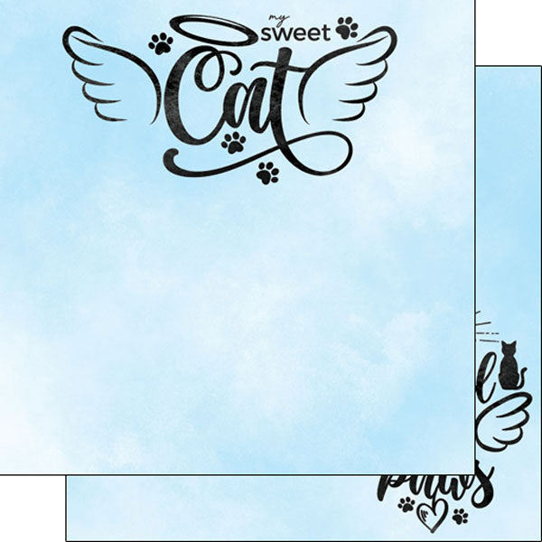 IMG-2503_d430ce1b-0d9b-4e87-9e78-e590a592b3b9.jpg CAT ANGEL WINGS 12X12 Scrapbook Paper 2pc - Image 1