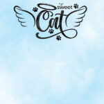 CAT ANGEL WINGS 12X12 Scrapbook Paper 2pc - Image 2