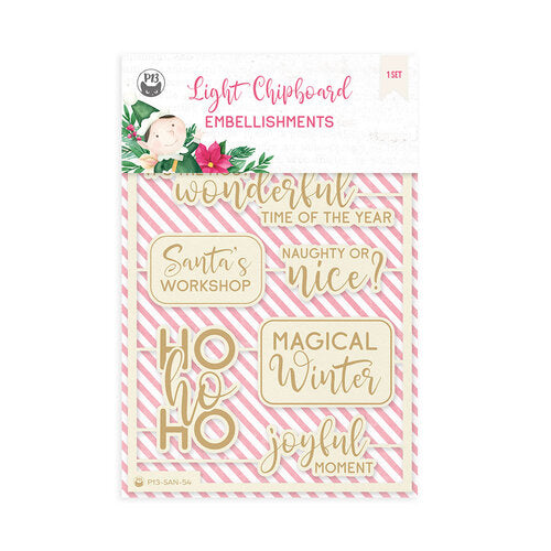 IMG-2720.jpg P13 SANTA’S WORKSHOP Light Chipboard Sentiments Christmas - Image 1