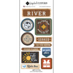 Life Is Better ON THE RIVER KIT 3pc Scrapbook Papers Stickers - Image 5