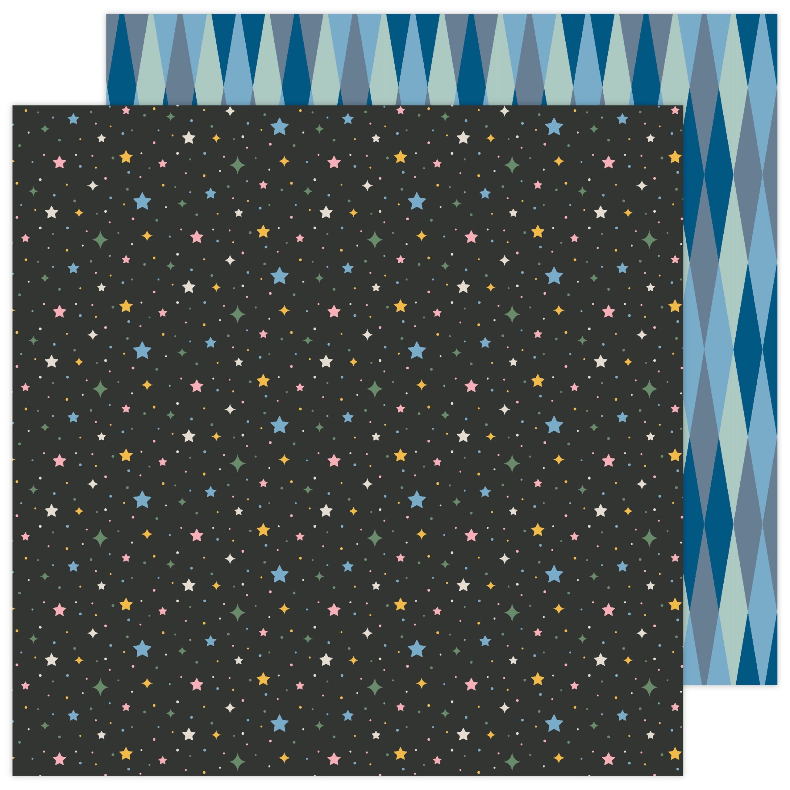IMG-3071.jpg AC Jen Hadfield Stardust SHINE BRIGHT 12"X12" Scrapbook Paper - Image 1