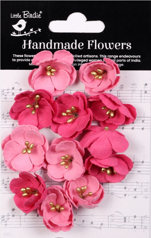IMG-3081.jpg Little Birdie Handmade Flowers Embossed Daisies PRECIOUS PINK 12pc - Image 1