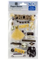 Paper House PROM Night 3D Stickers 17pc