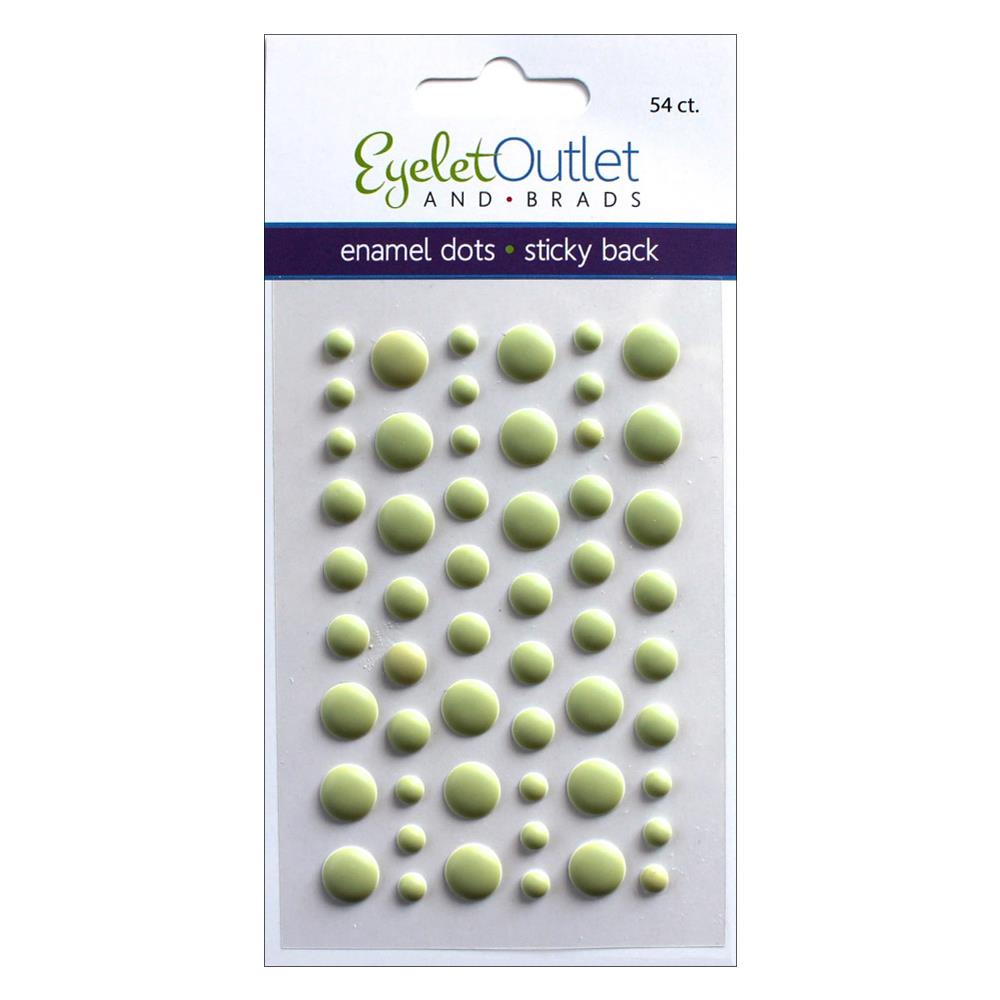 IMG-3313.jpg EyeLet Outlet ENAMEL DOTS MATTE GREEN Sticky Back 54pc - Image 1