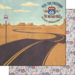 ROUTE 66 ROAD TRIP DS 12"X12" Scrapbook Paper