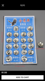 Metallic SNAP FASTENERS 20pc Hidden Button - Image 2