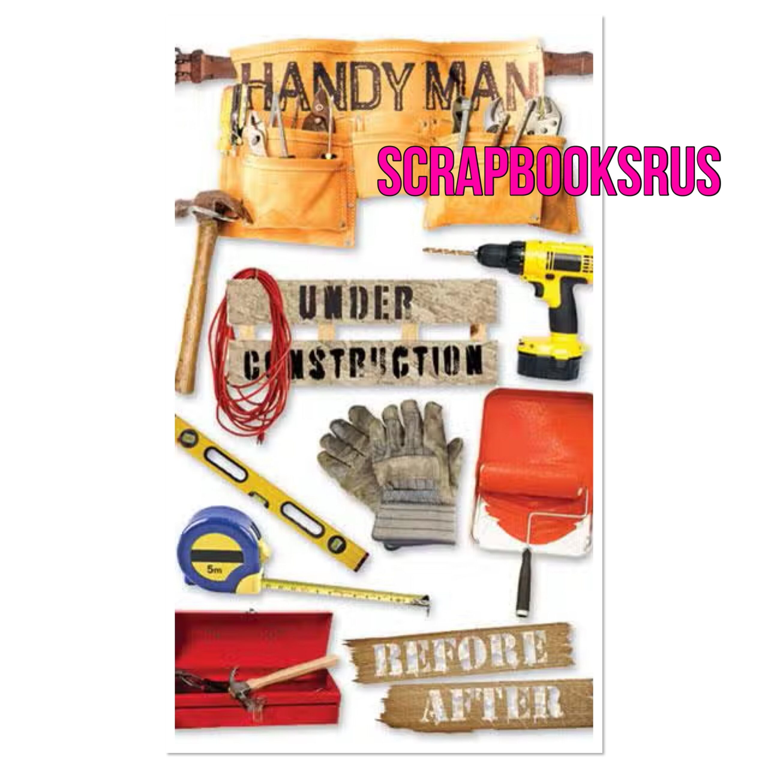 IMG-3846.jpg Paper House HANDYMAN 3D Stickers 10pc - Image 1