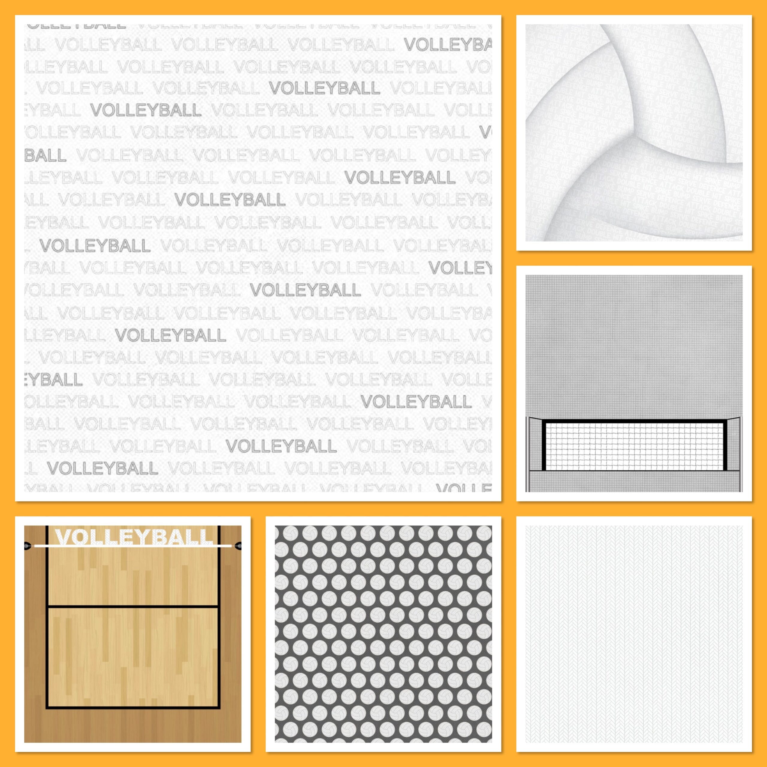 IMG-5080.jpg Scrapbook Customs VOLLEYBALL ADDICT KIT 12"X12" Paper 6pc - Image 1