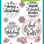 Lawn Fawn MAGIC HOLIDAY MESSAGES Stamp & Die Set 23pc