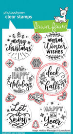 Lawn Fawn MAGIC HOLIDAY MESSAGES Stamp & Die Set 23pc