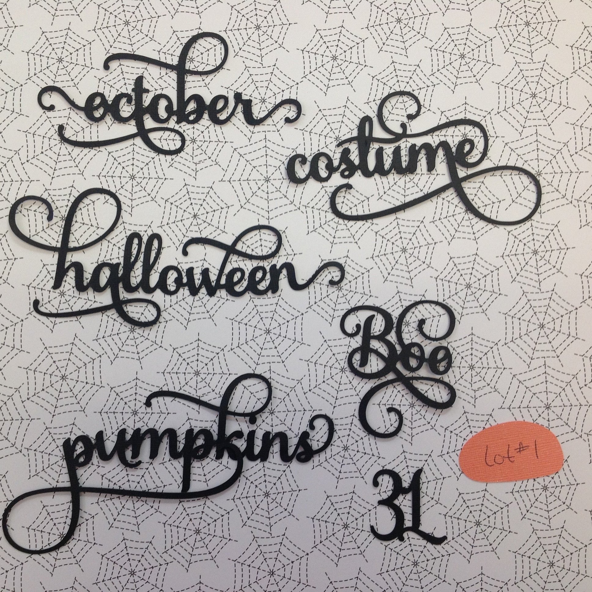 IMG-6172.jpg HALLOWEEN Word Phrases Diecuts - Image 1