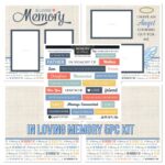 IN LOVING MEMORY QUICK PAGE KIT 12X12 Scrapbook Paper Stickers 5pc