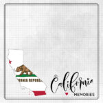 CALIFORNIA ADVENTURE FLAG 12"X12" Scrapbook Paper - Image 2