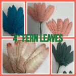 FERN LEAVES 4” Scrapbook Embellishment 20pc