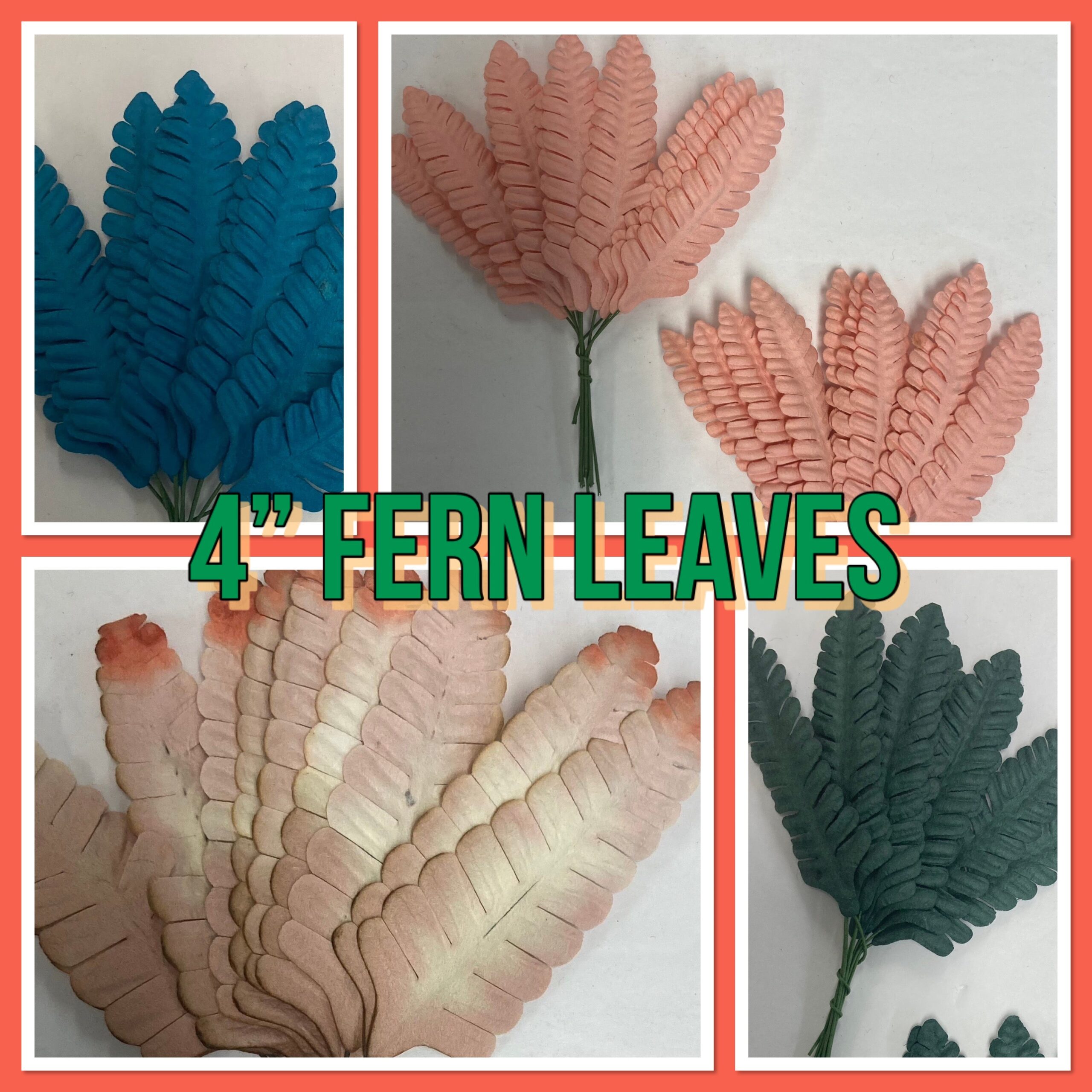 IMG-7689.jpg FERN LEAVES 4” Scrapbook Embellishment 20pc - Image 1