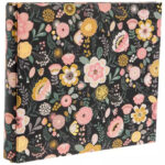 Paper Studio FLORAL DARLING GOLD FOIL 6"X6" Post Bound Scrapbook Album