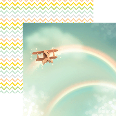 IMG-9061.gif Reminisce Hello World FLYING HIGH 12"X12" Scrapbook Paper - Image 1