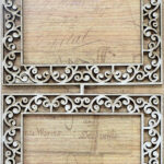 Little Birdie Primed Chipboard SCROLL BORDER FRAME 2pc