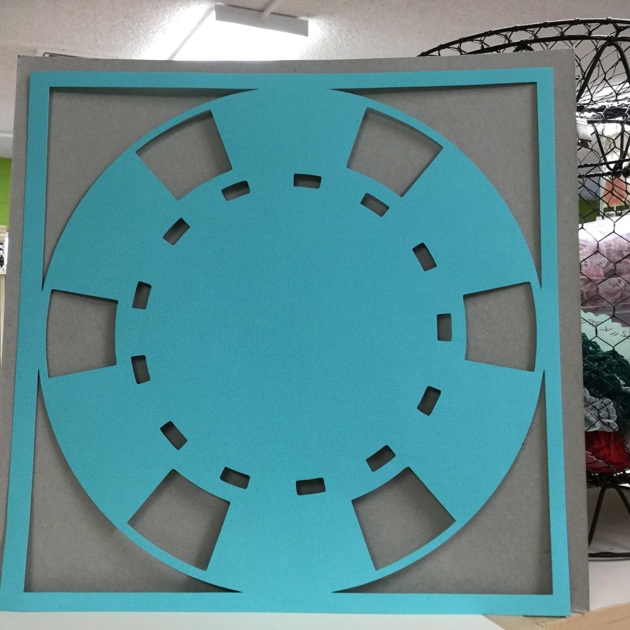 IMG_0163.jpg Page Frame ROULETTE CHIP 12"x12" Scrapbook Overlay LV - Image 1