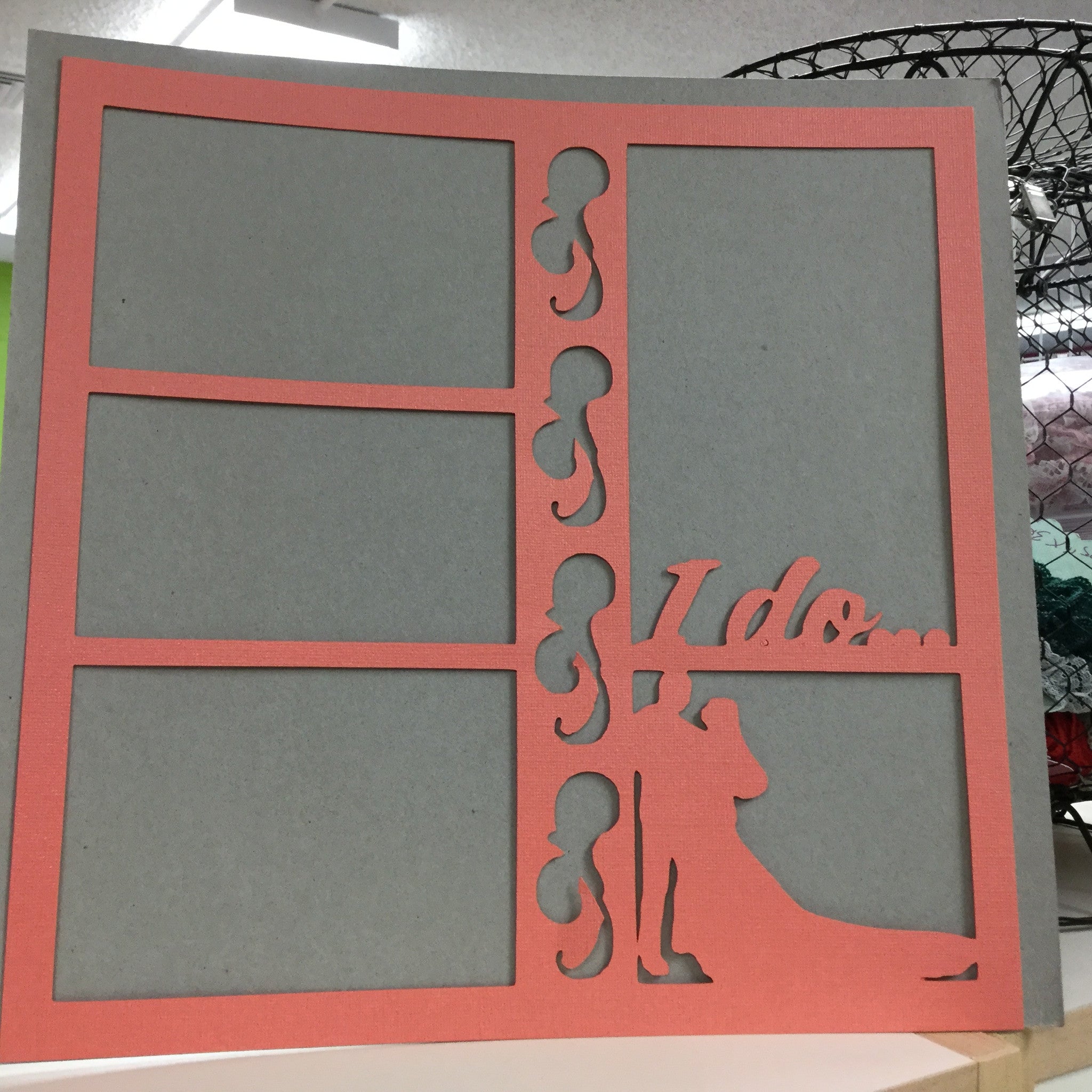 IMG_0218.jpg Page Frame WEDDING I DO 12"x12" Scrapbook Overlay - Image 1
