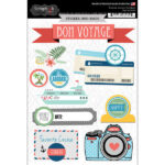 TROPICAL JOURNAL Bon Voyage Doo Dads Stickers 10pc