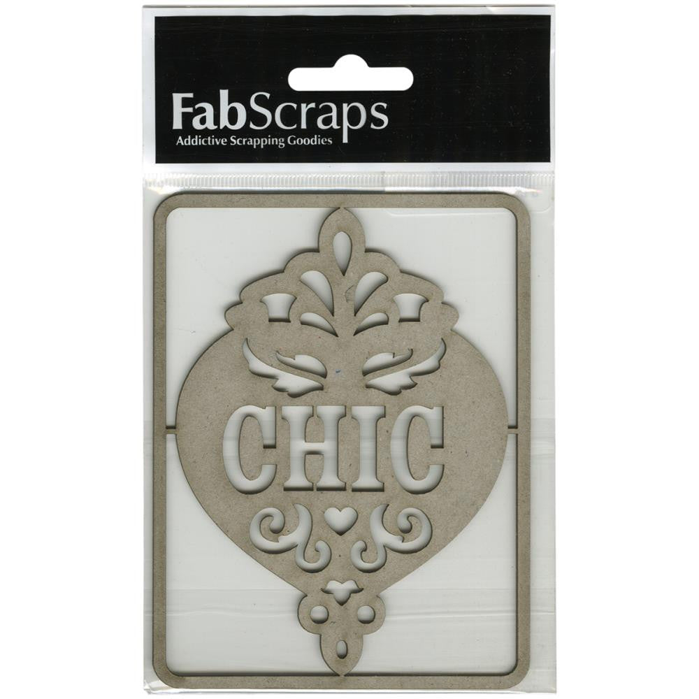 IMG_1174.jpg FabScraps Elegant CHIC Diecut Chipboard Word - Image 1
