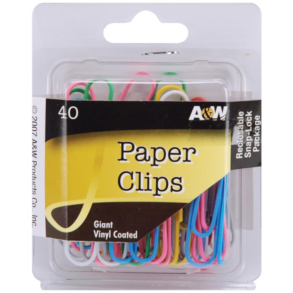 IMG_1352.jpg GIANT PAPER CLIPS 40pc Assorted Colors - Image 1