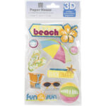 Paper House LIFE’S A BEACH 3D Stickers 11pc