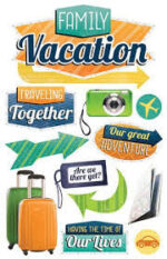 Paper House FAMILY VACATION 3D Stickers 11pc - Image 2