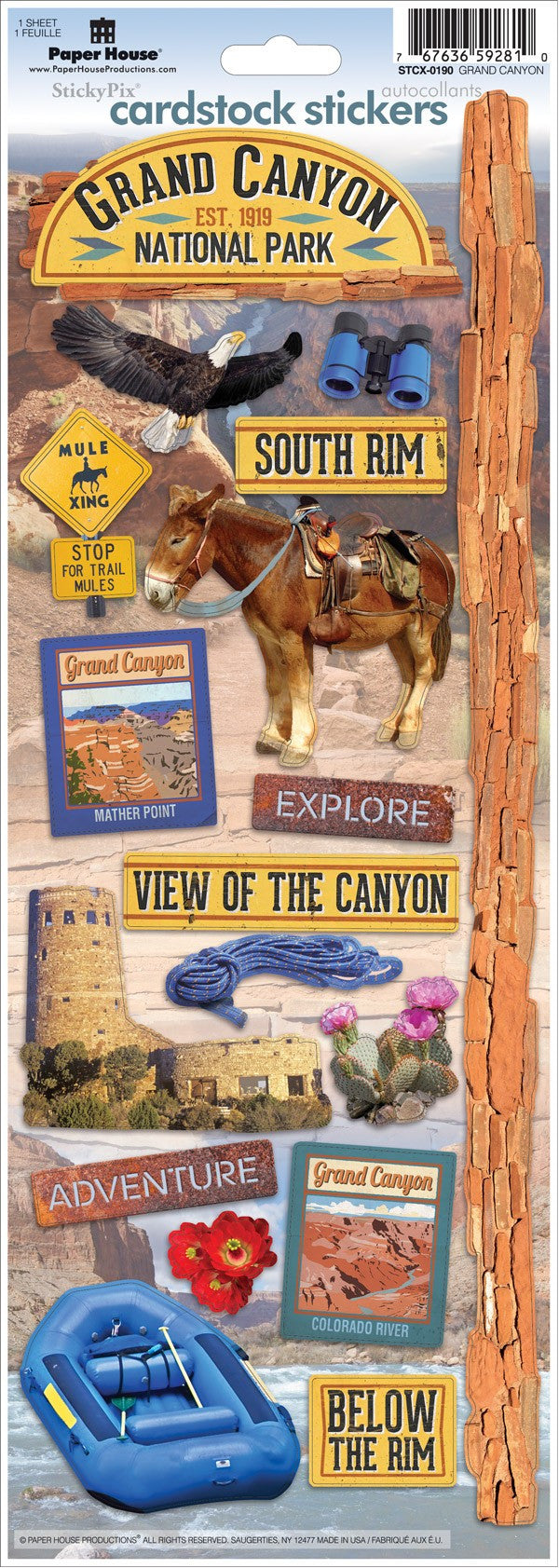 IMG_1797.jpg Paper House GRAND CANYON Cardstock Stickers 18pcs - Image 1