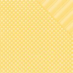 Echo Park Dots & Stripes CANARY 12"X12" Scrapbook Paper