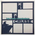 Page Frame CRUISE SHIP Denim 12"x12" Scrapbook #Overlay