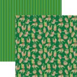 Reminisce Menagerie HANGING WITH THE SLOTHS 12X12 Scrapbook Sheet