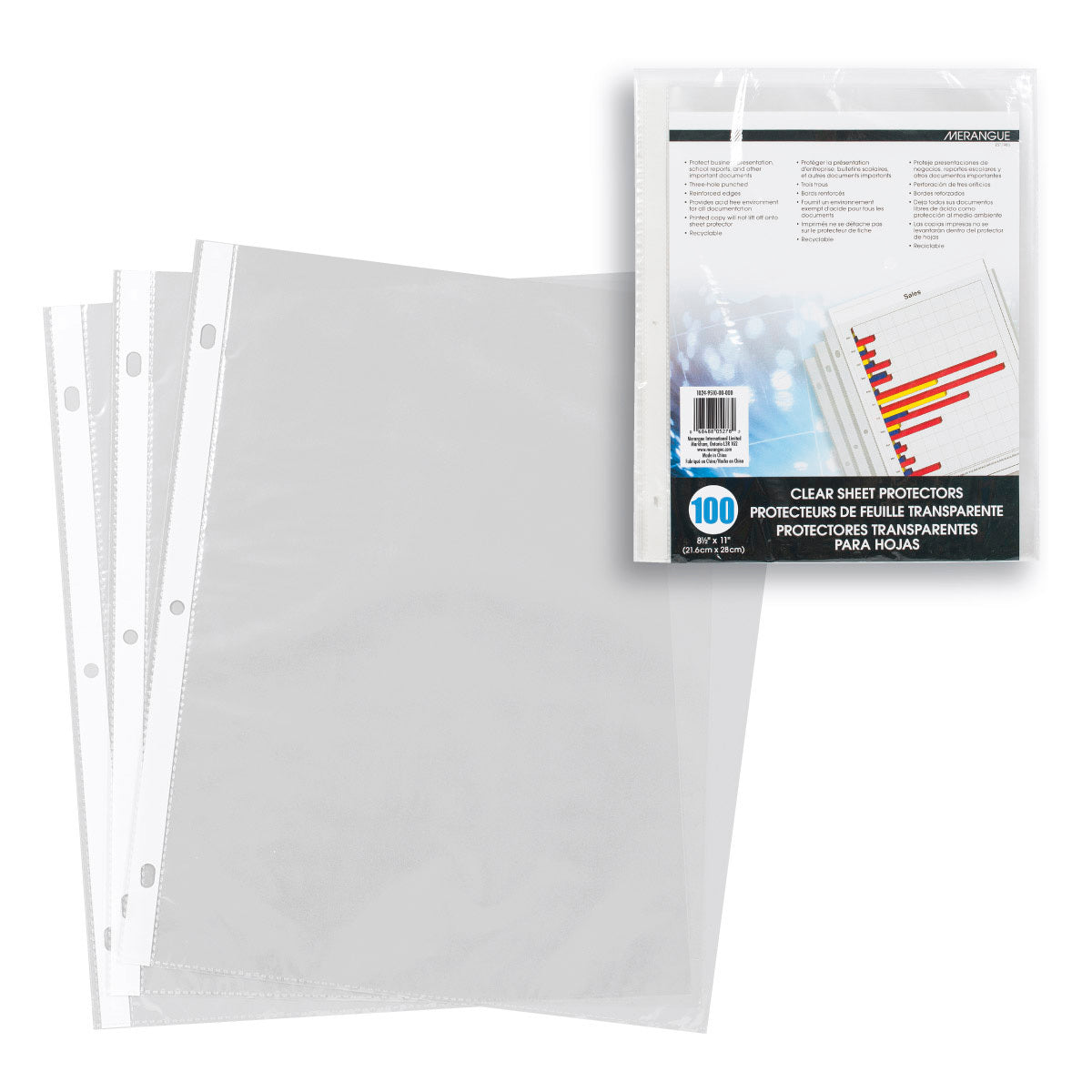 IMG_2504.jpg Merangue PAGE PROTECTOR Top-Loading 8.5"X11" 40pc - Image 1