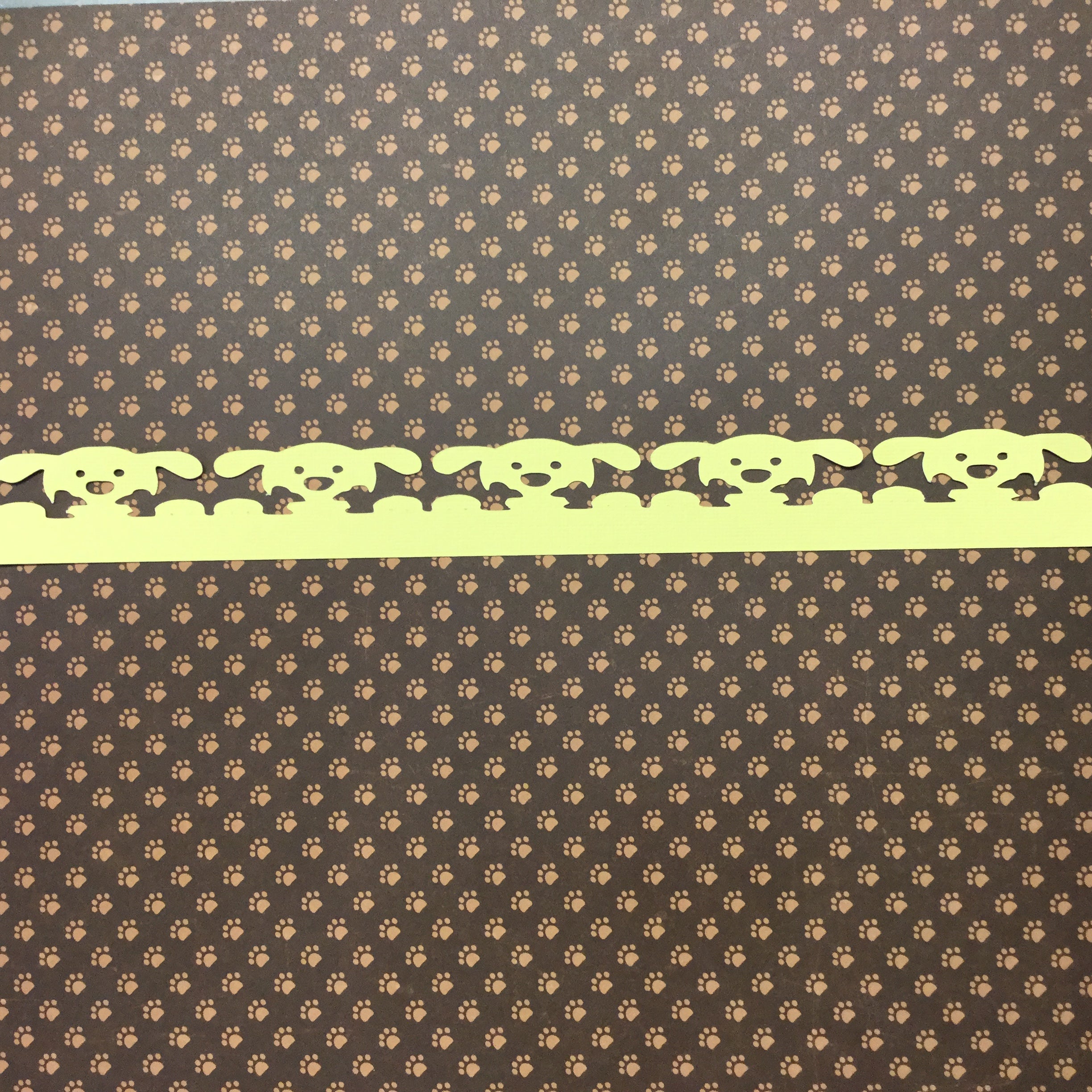 IMG_2653.jpg Pet DOG BORDERS Yellow Diecut 2.5"X12" - Image 1