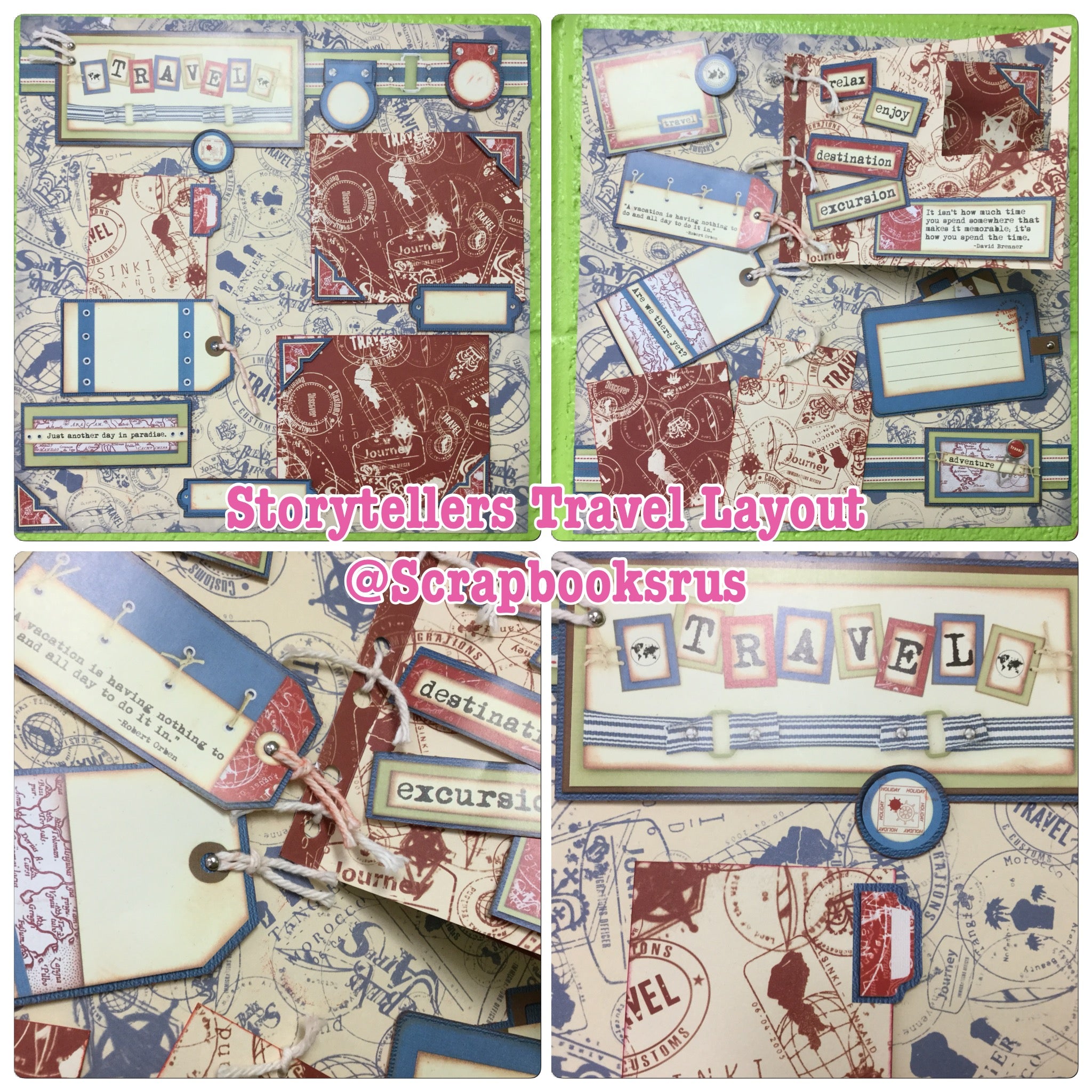 IMG_2677.jpg Page Kit (2) 12X12 Storytellers TRAVEL Scrapbook Kit @Scrapbooksrus - Image 1