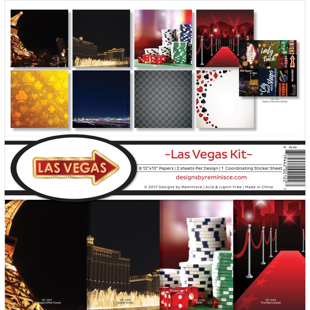IMG_2723.jpg Reminisce LAS VEGAS 12"X12" Scrapbook Kit 9pc - Image 1