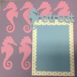 Premade Page SEAHORSE RETREAT (1) 12"x12" Scrapbook @Scrapbooksrus