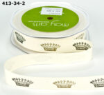 May Arts 3/4" IVORY CANVAS PRINT RIBBON 1 yard yd - Image 3