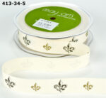 May Arts 3/4" IVORY CANVAS PRINT RIBBON 1 yard yd - Image 4