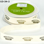 May Arts 3/4" IVORY CANVAS PRINT RIBBON 1 yard yd