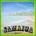 Jamaica Paradise VINTAGE Travel 12"X12" Scrapbook Paper 1 Sheet