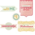 My Mind's Eye Sweetest Thing LAVENDER DieCut Title