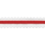 May Arts WHITE LACE SATIN CENTER Ribbon 1 yard yd - Image 3
