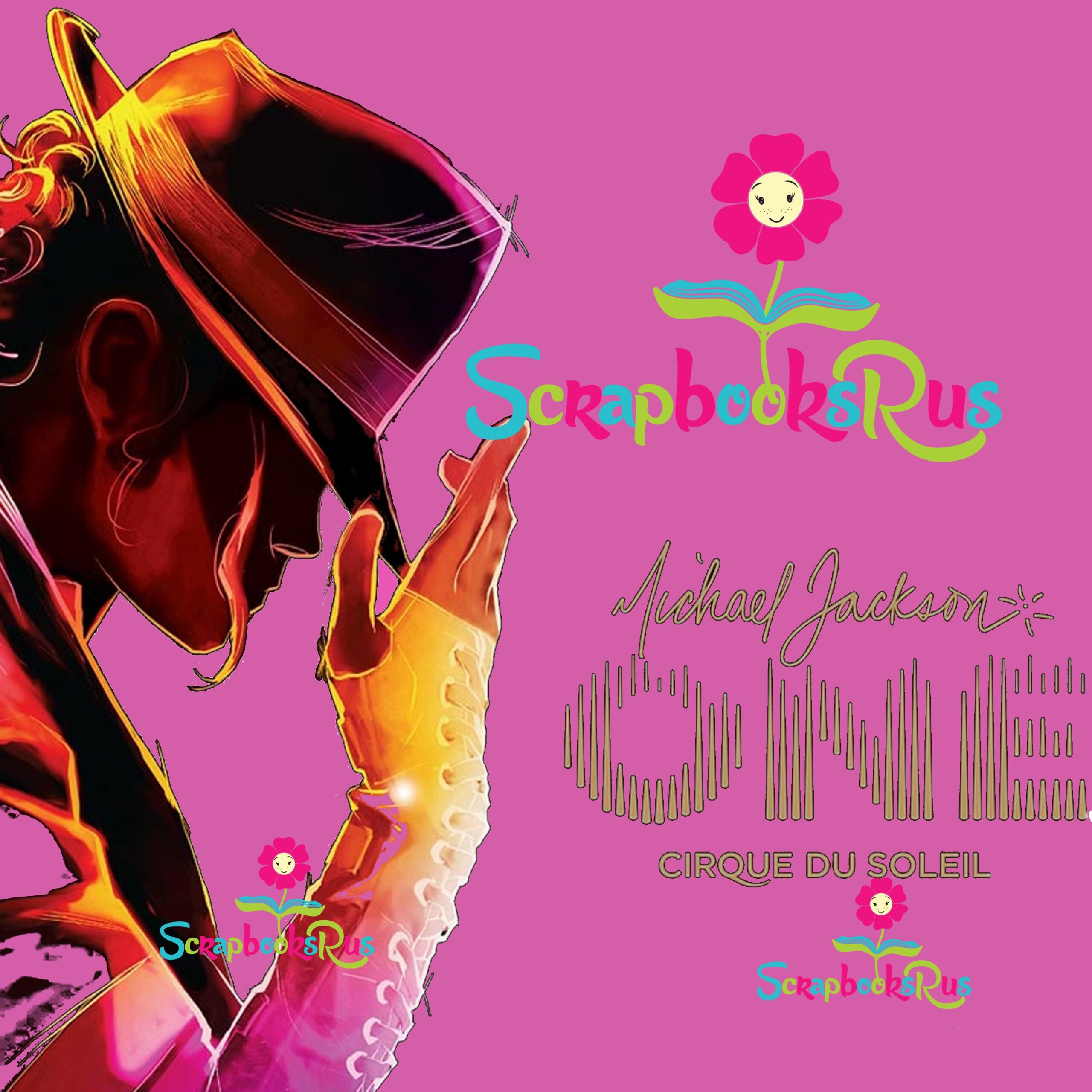 Michael_Jackson_One_Pink_logo.jpg MICHAEL JACKSON ONE Pink Las Vegas Cirque 12"x12" Paper - Image 1