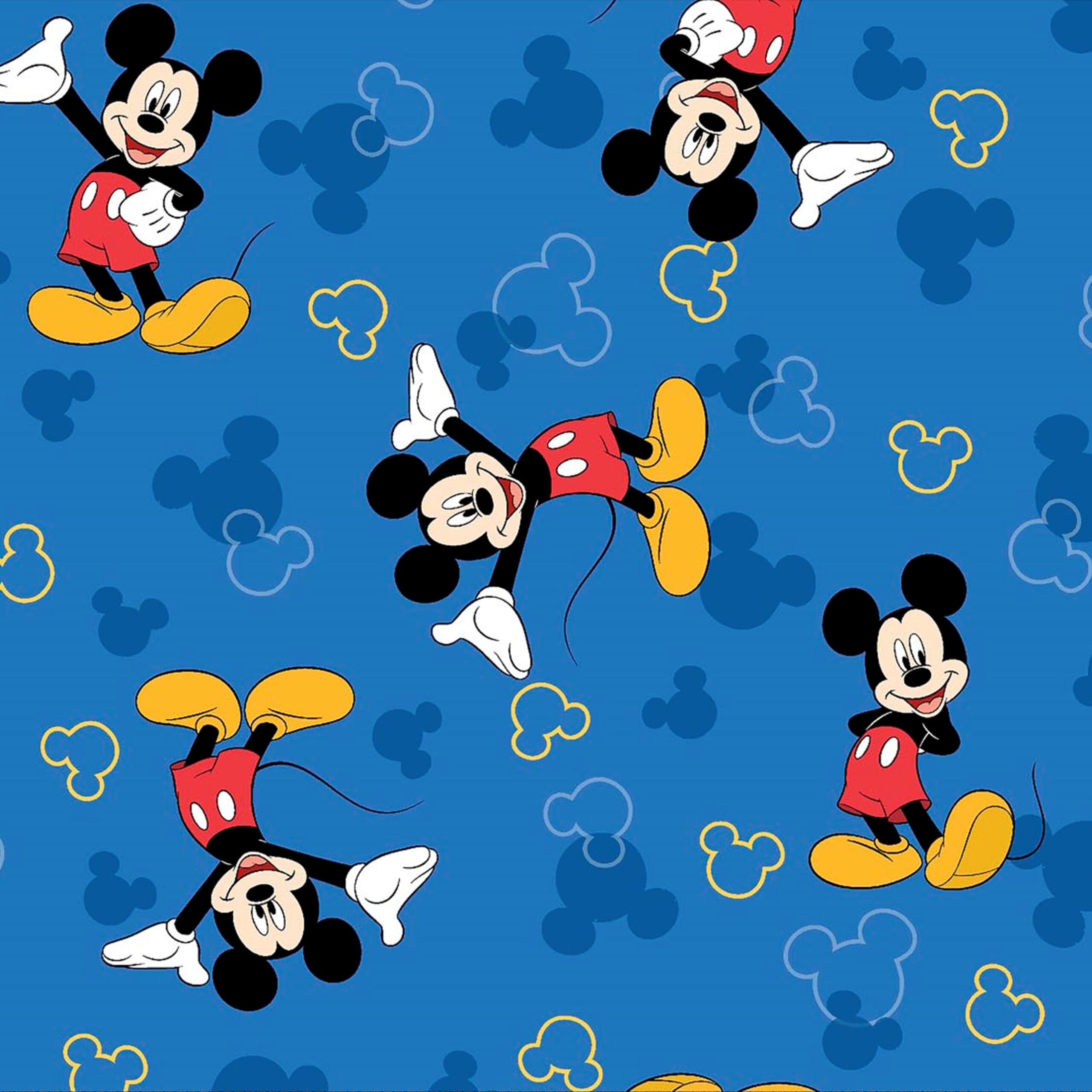 Mickey_Mouse_Blue.jpg MICKEY MOUSE Blue 12"x12" Scrapbook Paper - Image 1